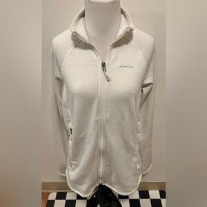 Patagonia Women’s R1 Full-Zip White Thermal Layering Jacket Pullover Sz L